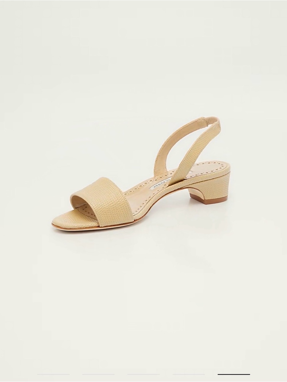 MANOLO BLAHNIK
30mm Patobarnu Embossed Leather Slingback 38